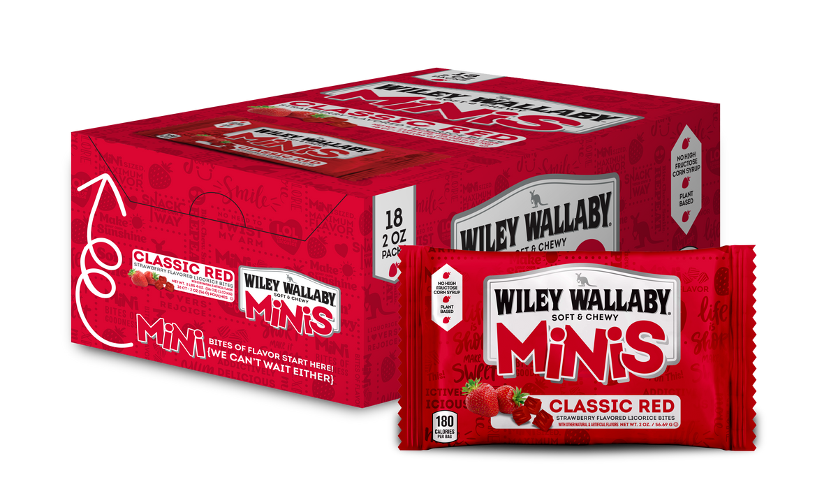 Classic Red Minis 18ct / 2oz – Shop Wiley Wallaby Classic Red Minis 18ct / 2oz – Shop Wiley Wallaby