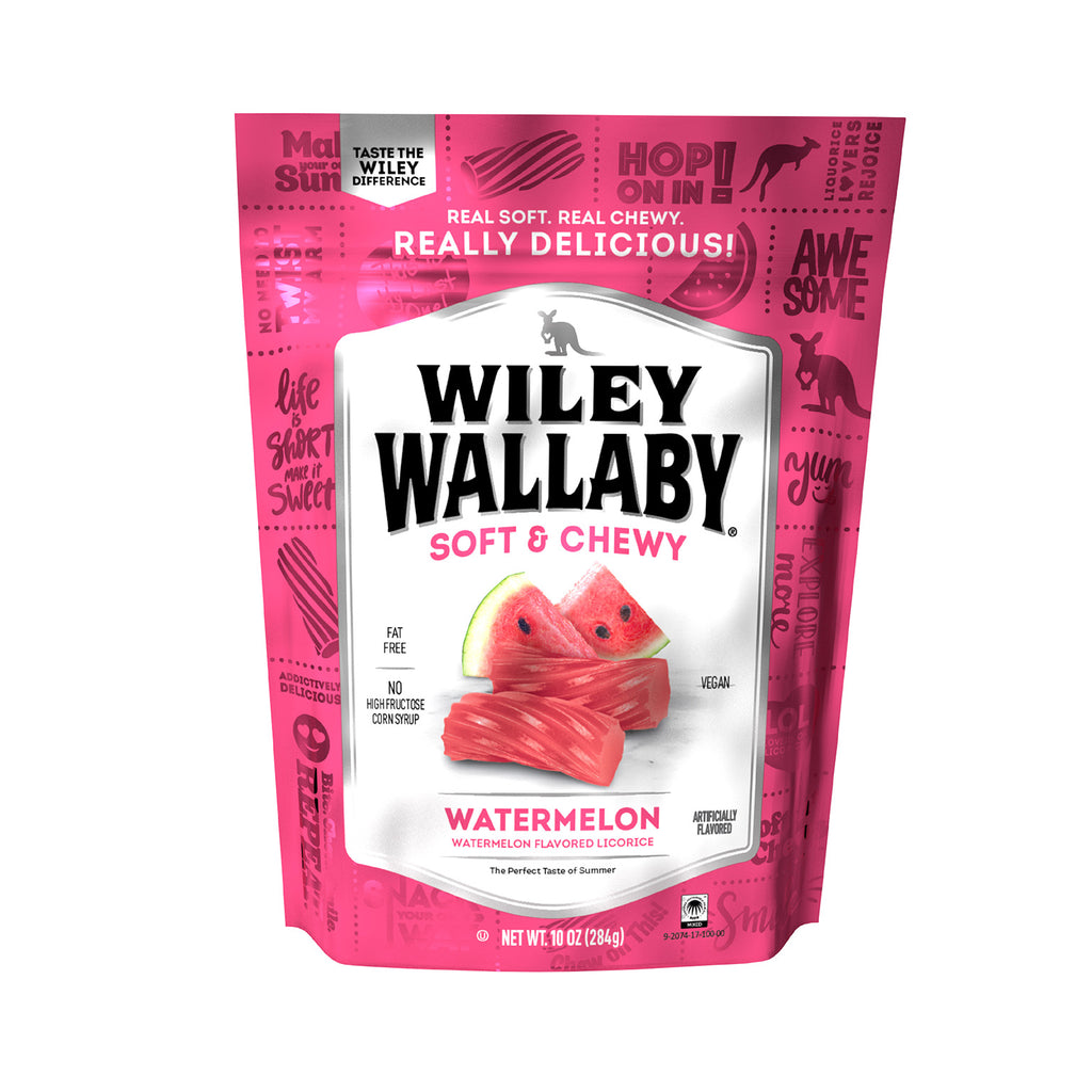 Wiley Wallaby Watermelon Licorice - bag front