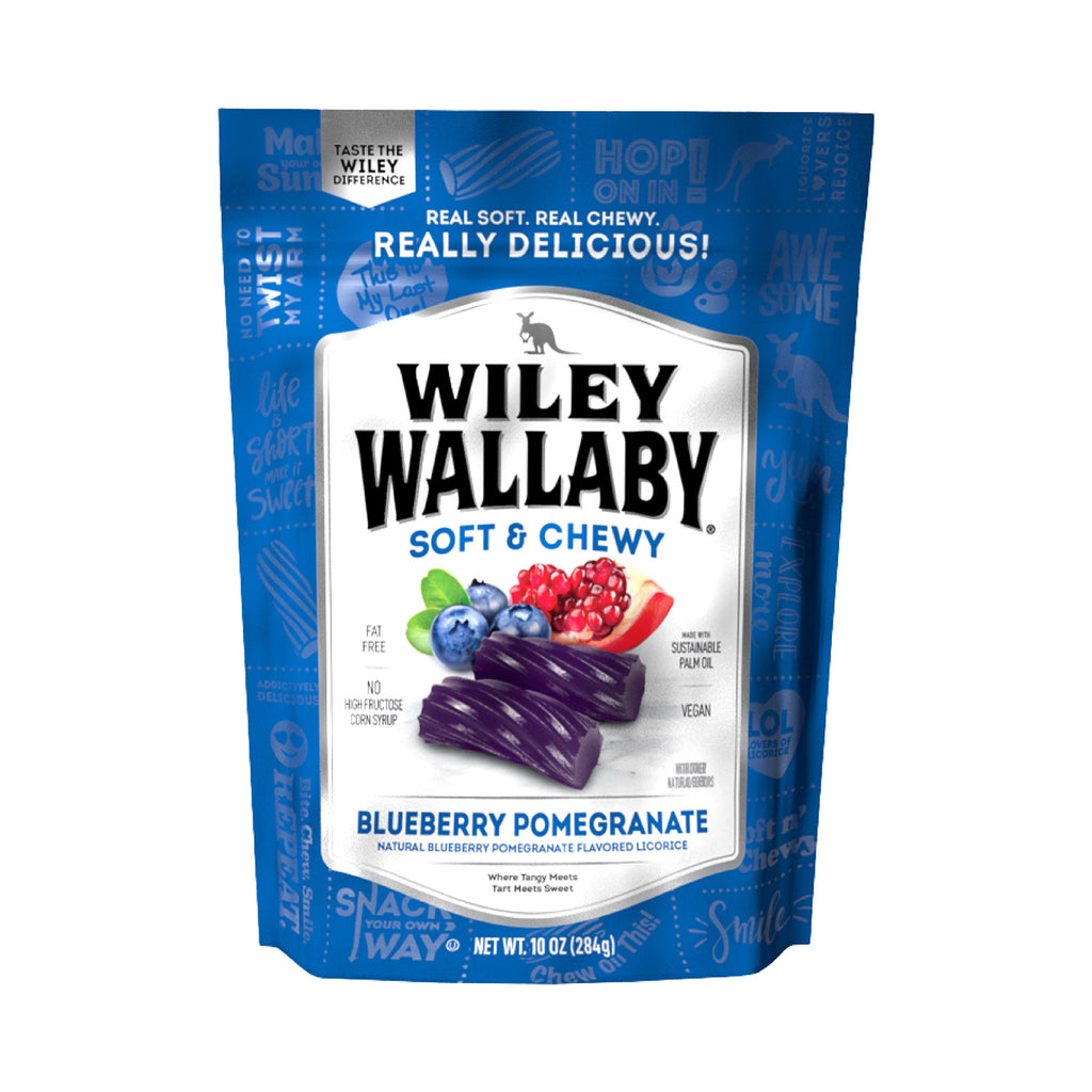 Wiley Wallaby Blueberry Pomegranate Licorice - bag front