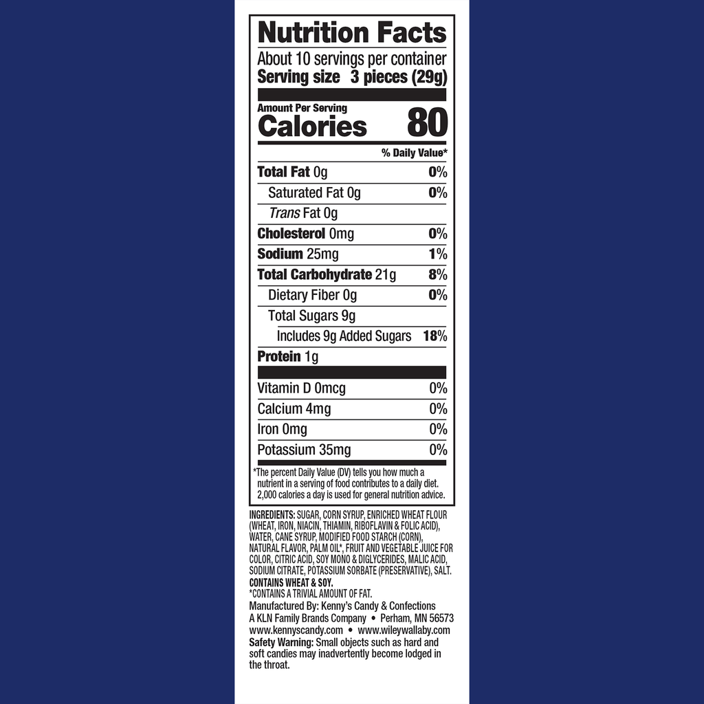 Blueberry Pomegranate Licorice Nutrition Facts