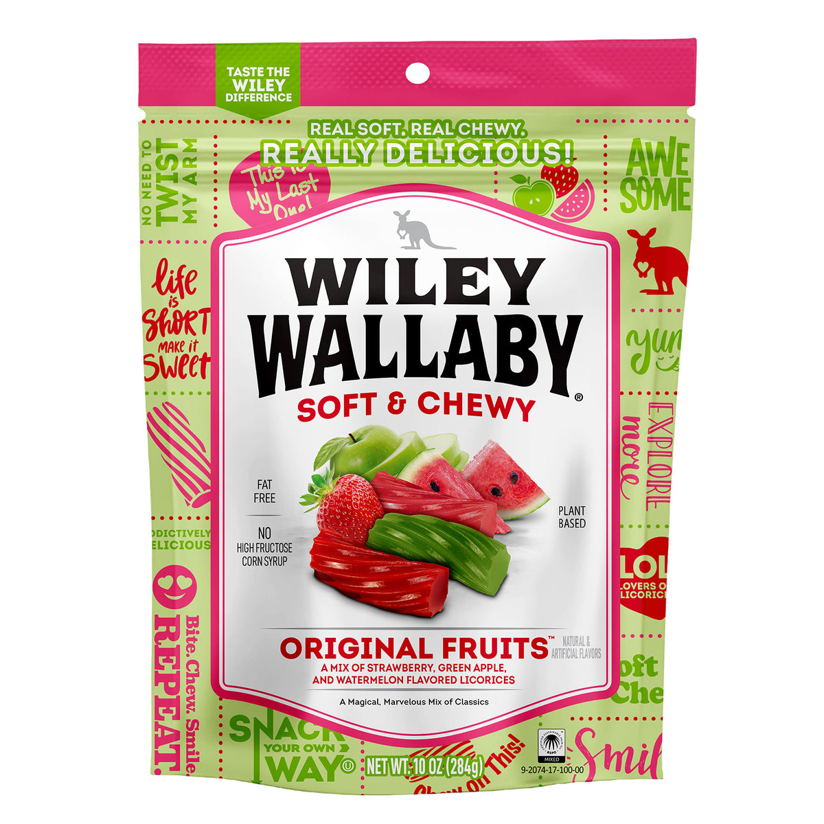 Wiley Wallaby Original Fruits Licorice - bag front