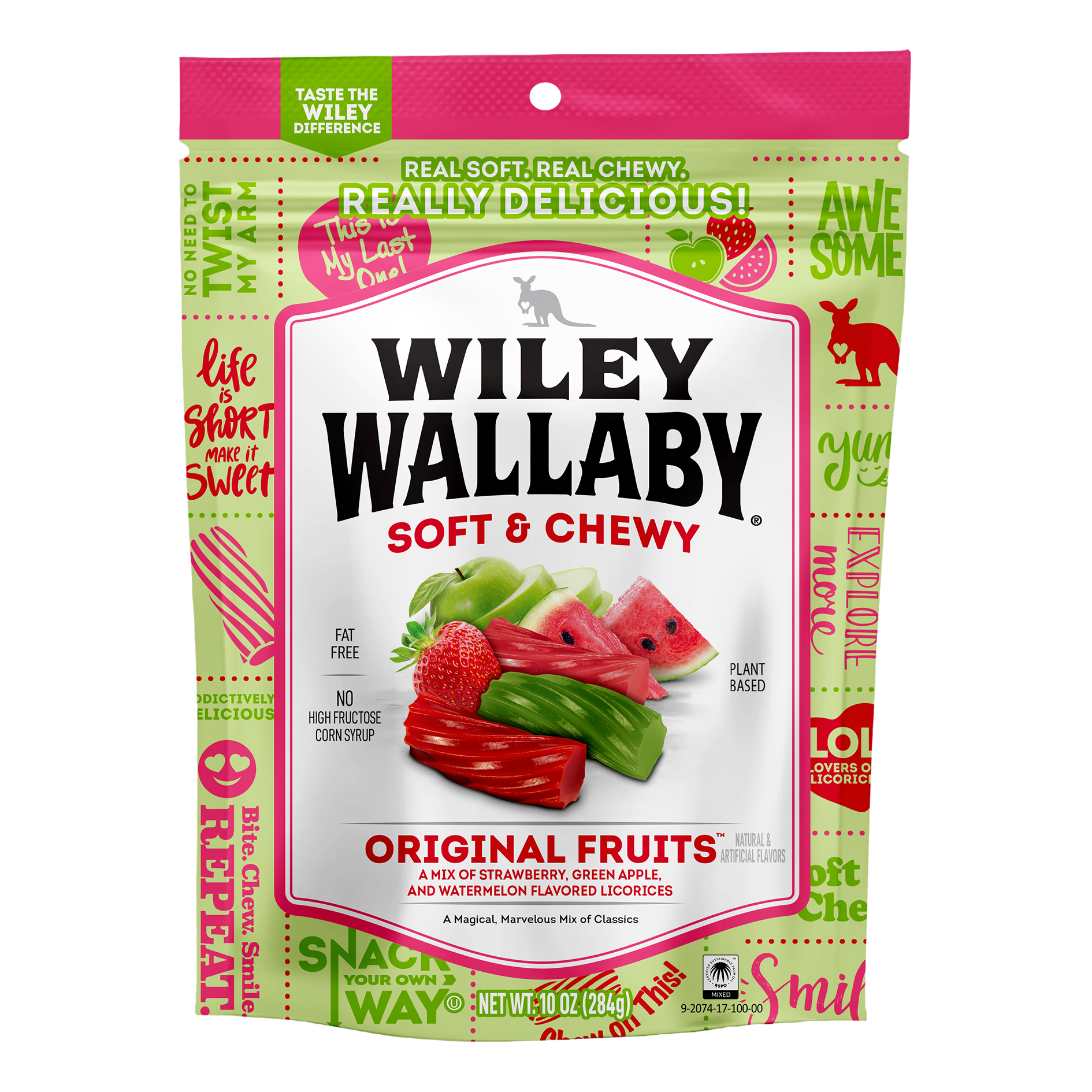 Wiley Wallaby Original Fruits Licorice - bag front
