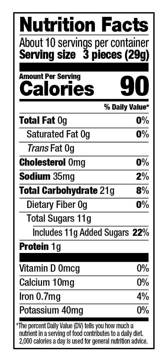 Wiley Wallaby Duos - Berry & Pomegranate - Nutrition Facts