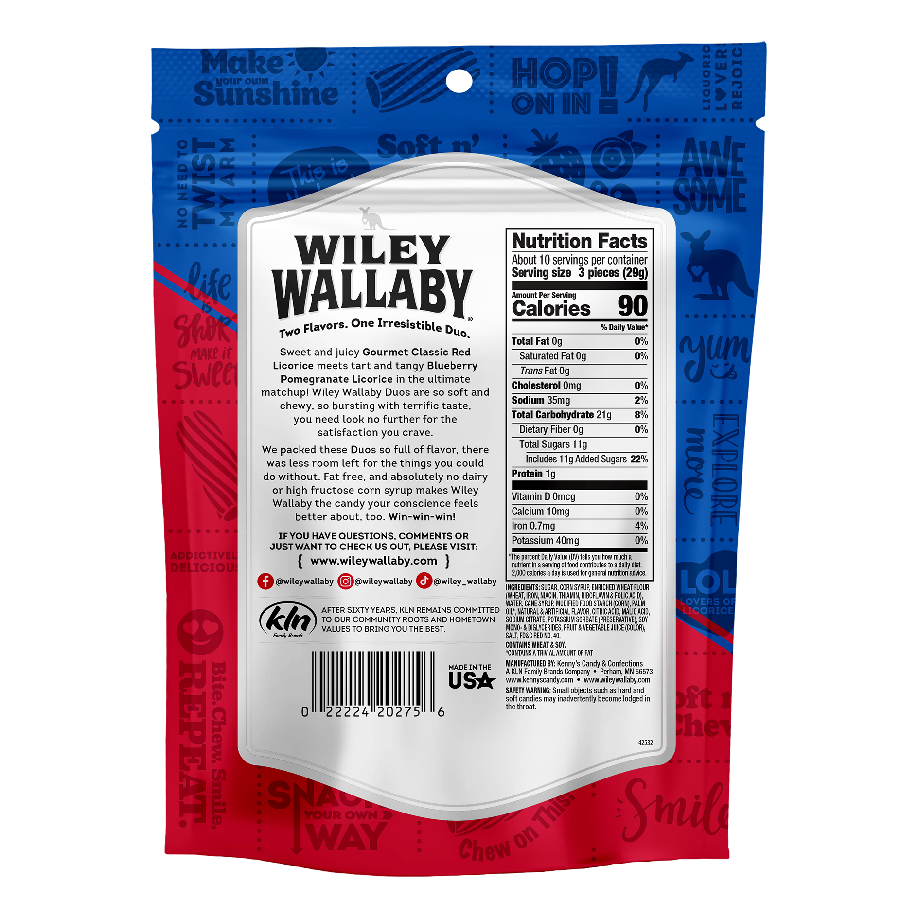 Wiley Wallaby Duos - Berry & Pomegranate (bag back)