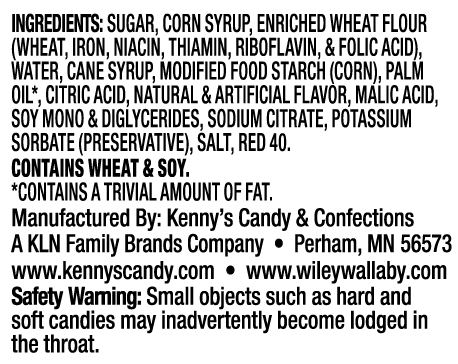 Wiley Wallaby Classic Red Licorice: Ingredients