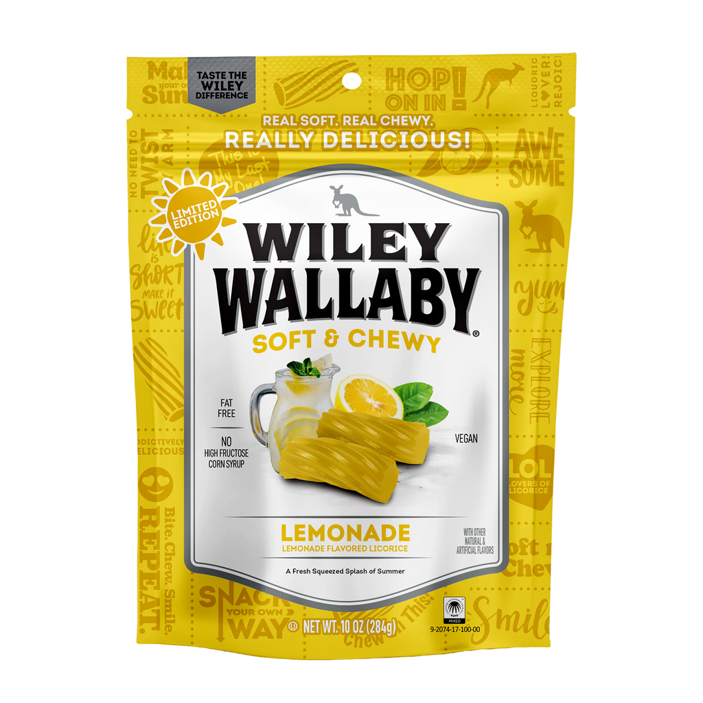 Wiley Wallaby Lemonade Licorice - bag front