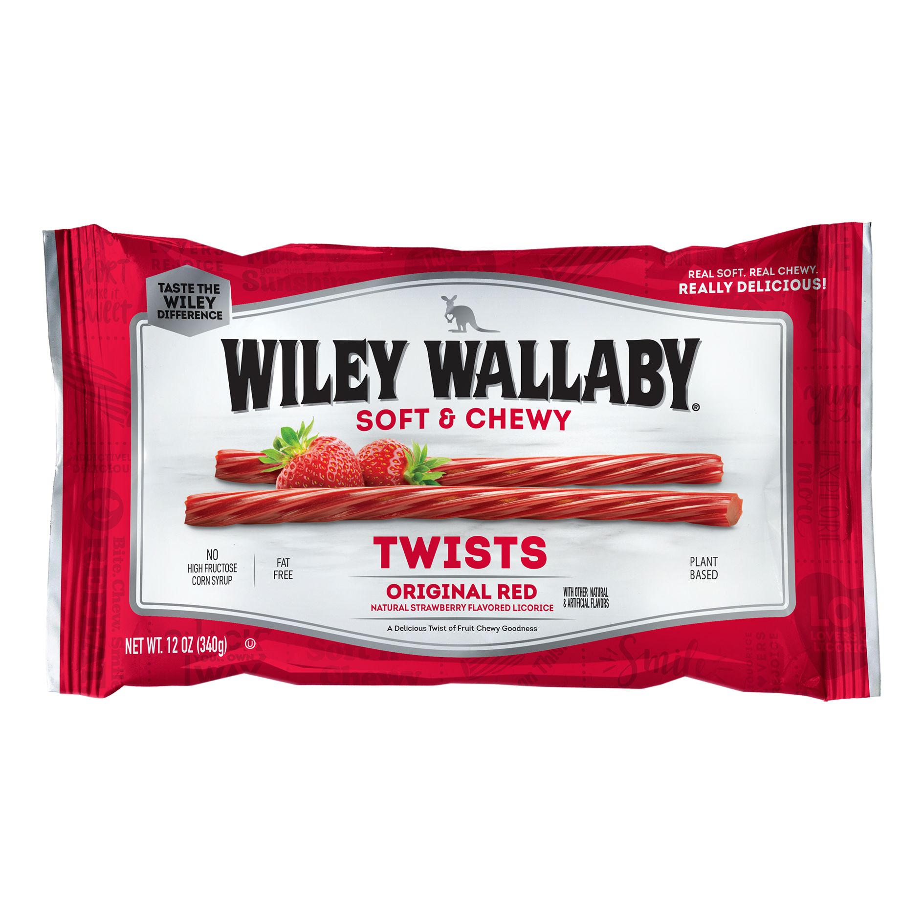 Wiley Wallaby Twists - Classic Red (bag front)