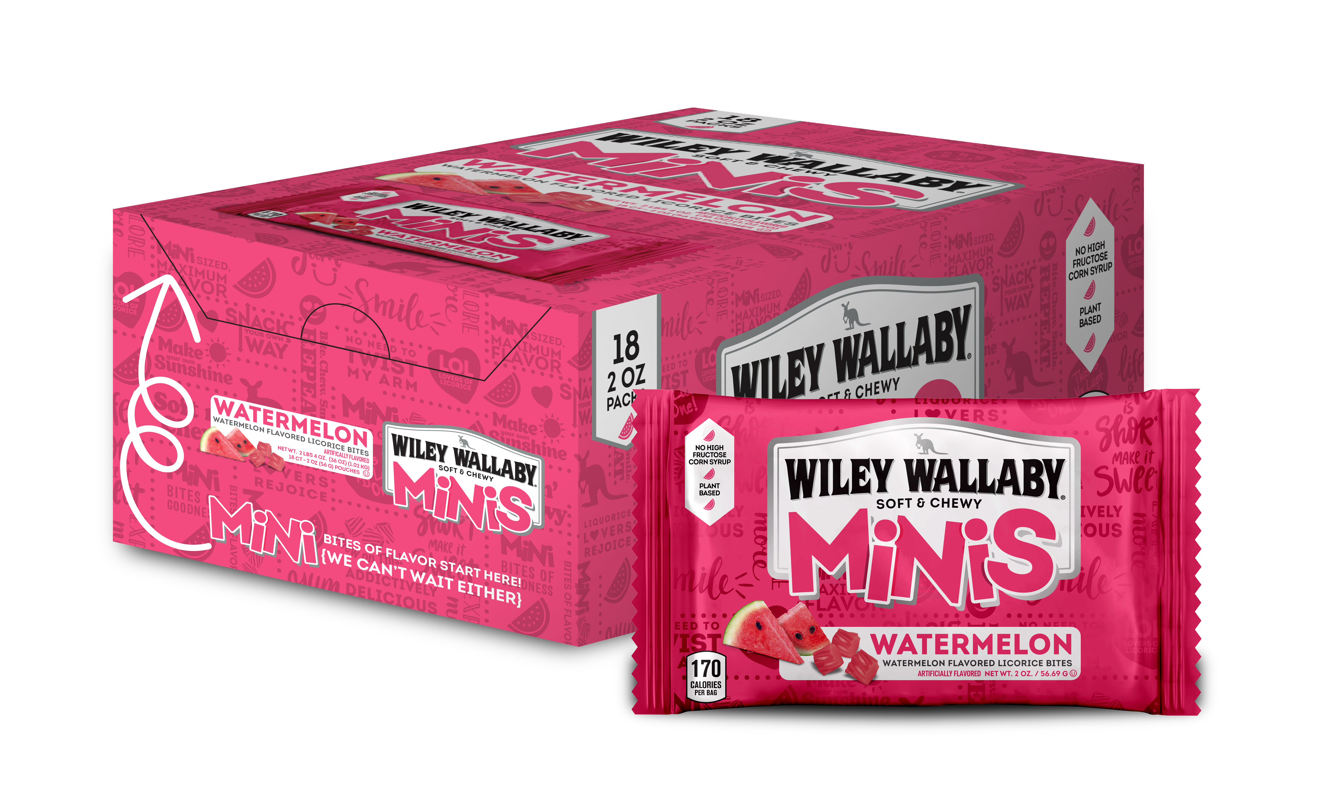 Wiley Wallaby Minis - Watermelon (carton)