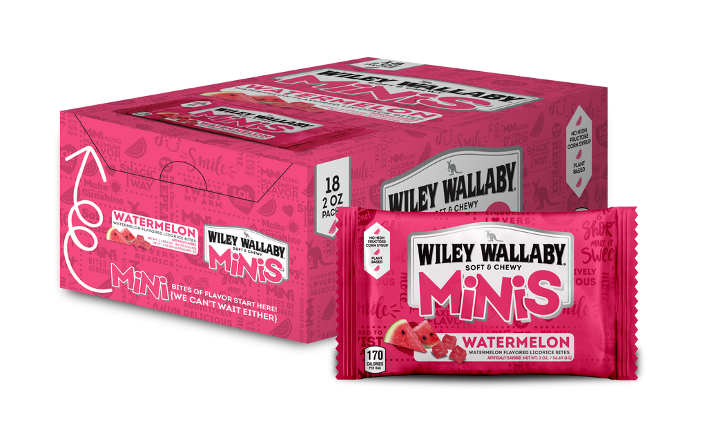 Wiley Wallaby Minis - Watermelon (carton)