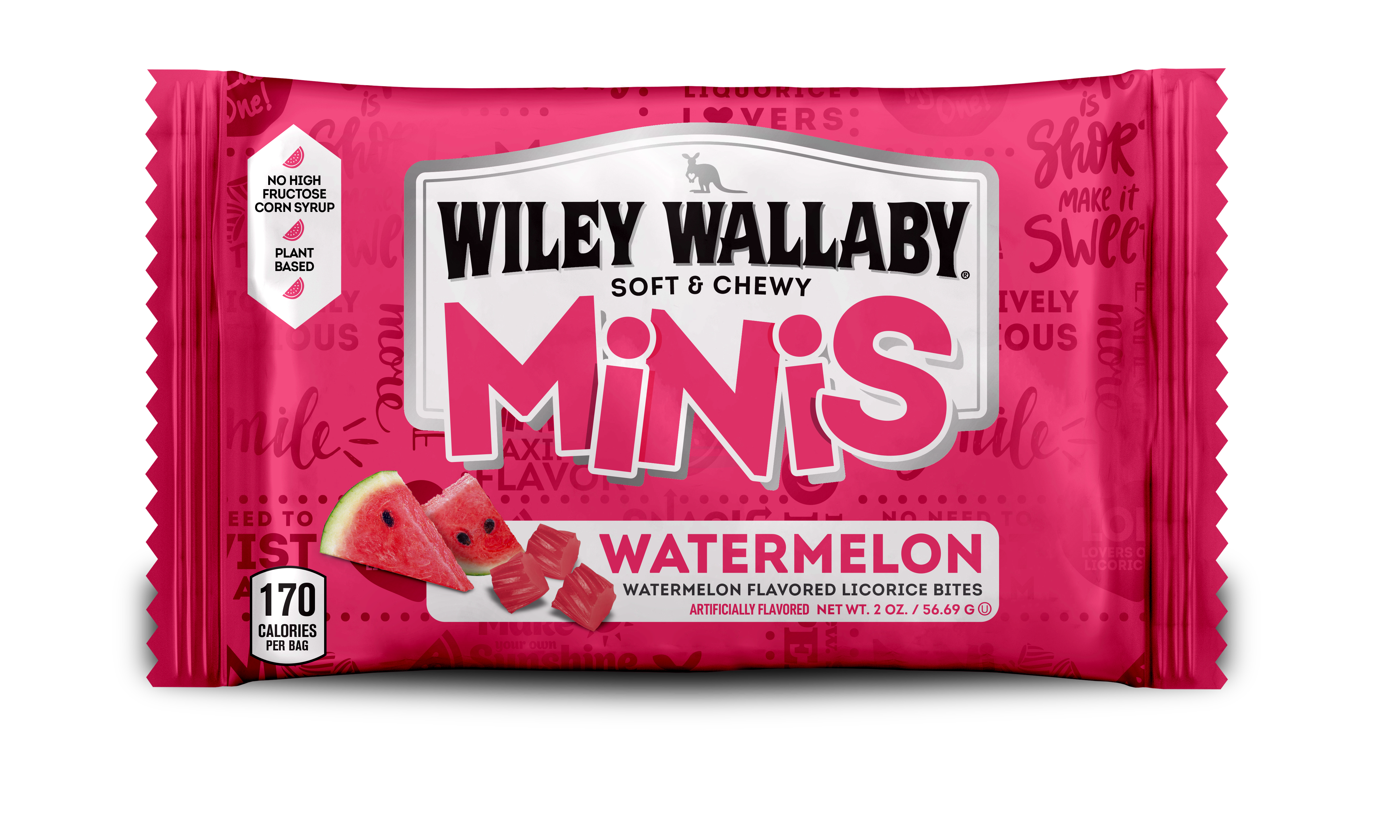 Wiley Wallaby Minis - Watermelon (bag front)