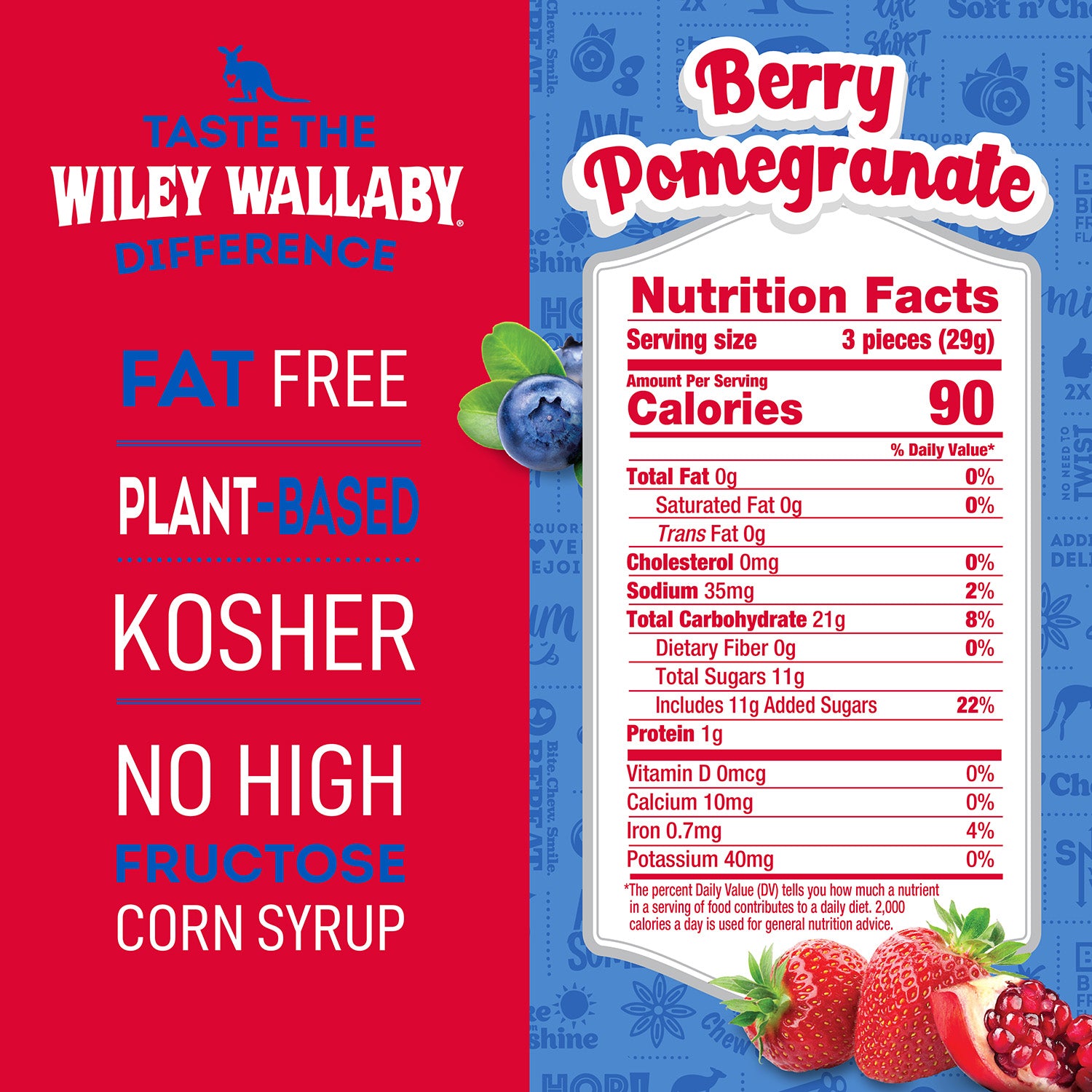 Taste the Wiley Wallaby Difference - Fat Free / Plant-based / Kosher / No High Fructose Corn Syrup