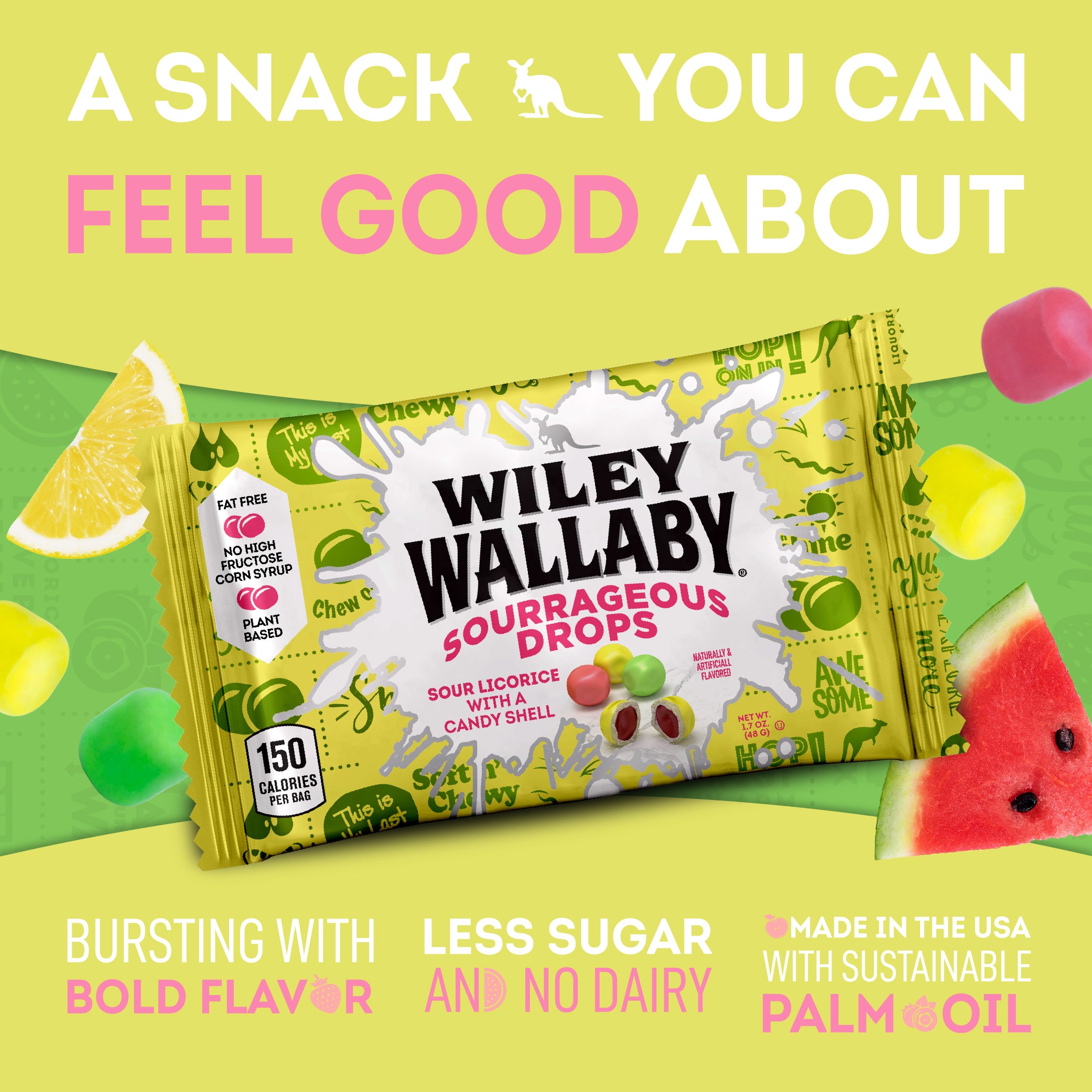 Sourrageous Drops 18ct / 1.7oz | Shop Wiley Wallaby