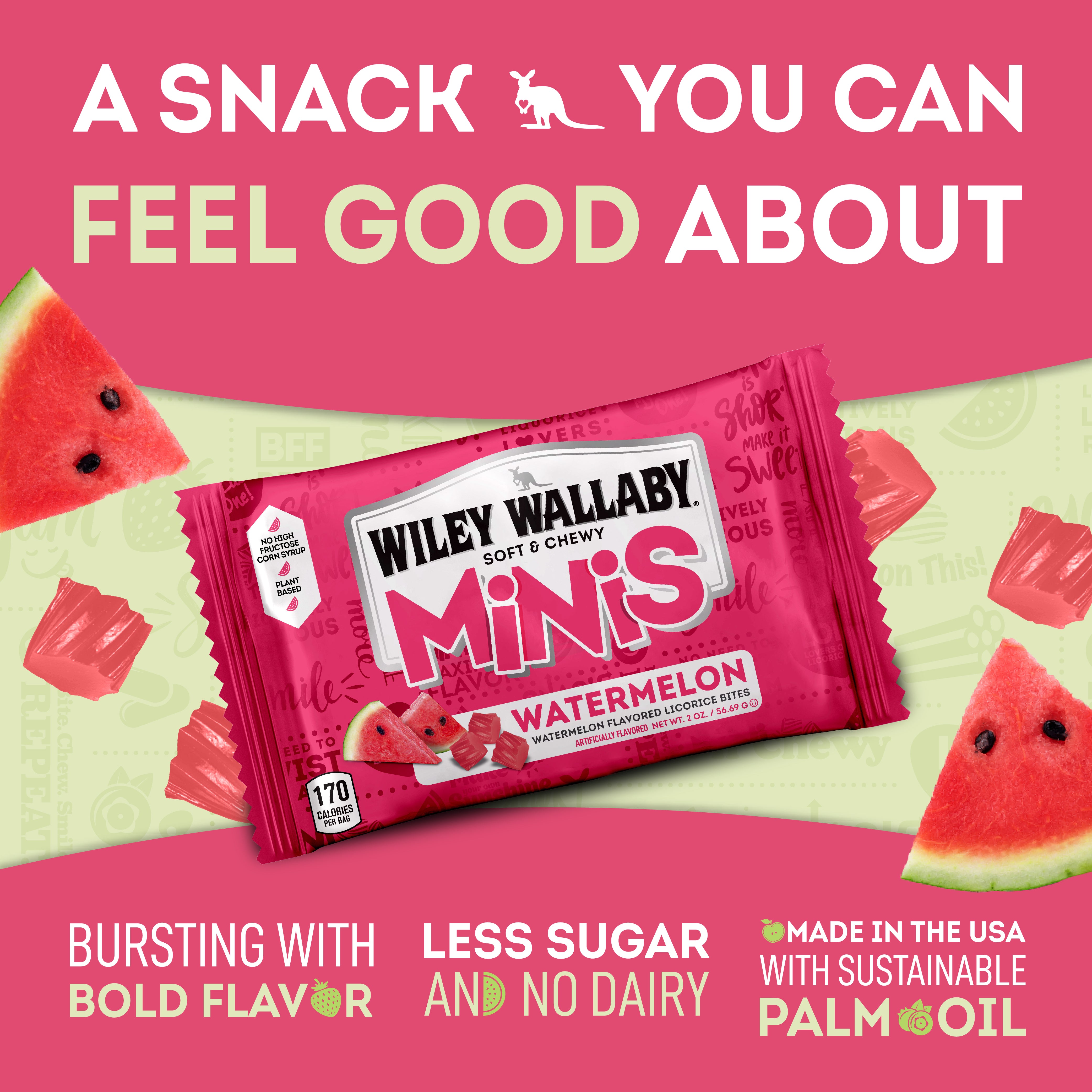 Watermelon Minis 18ct / 2oz | Shop Wiley Wallaby