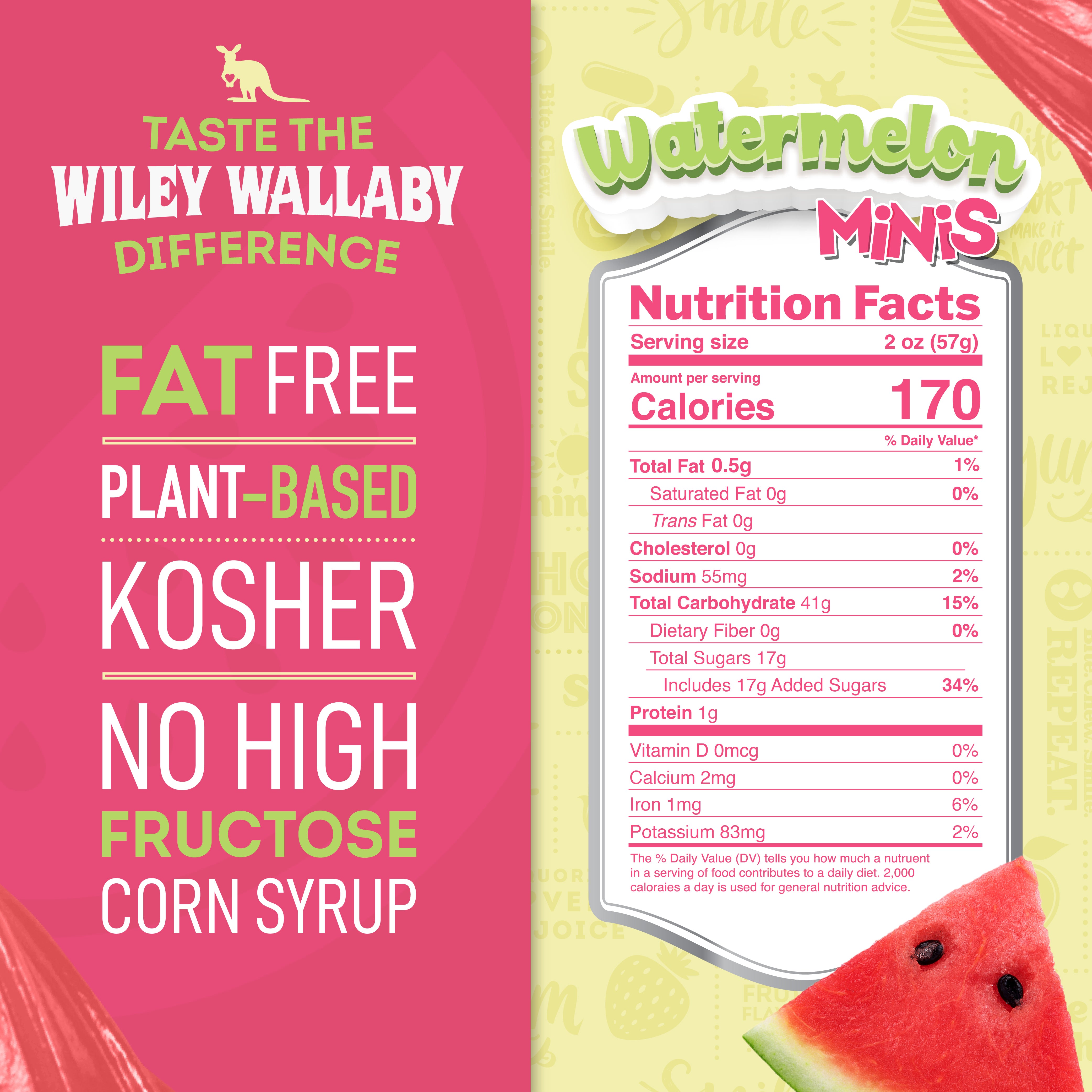 TASTE THE WILEY WALLABY DIFFERENCE - Nutrition Facts