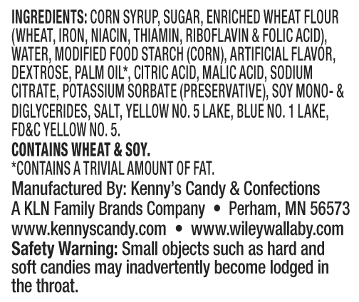 Wiley Wallaby Green Apple Licorice: Ingredients