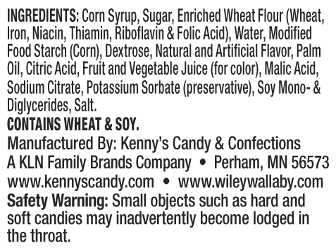 Wiley Wallaby Huckleberry Licorice: Ingredients