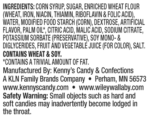 Wiley Wallaby Watermelon Licorice: Ingredients