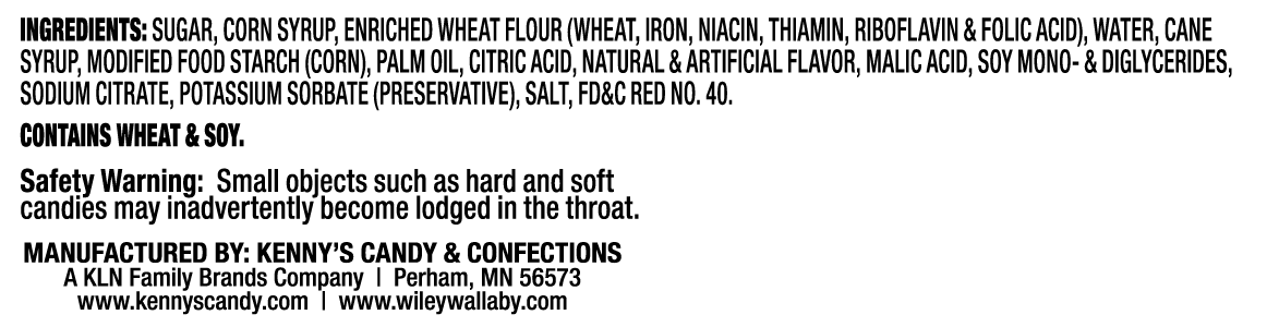 Wiley Wallaby Minis - Classic Red - Ingredients