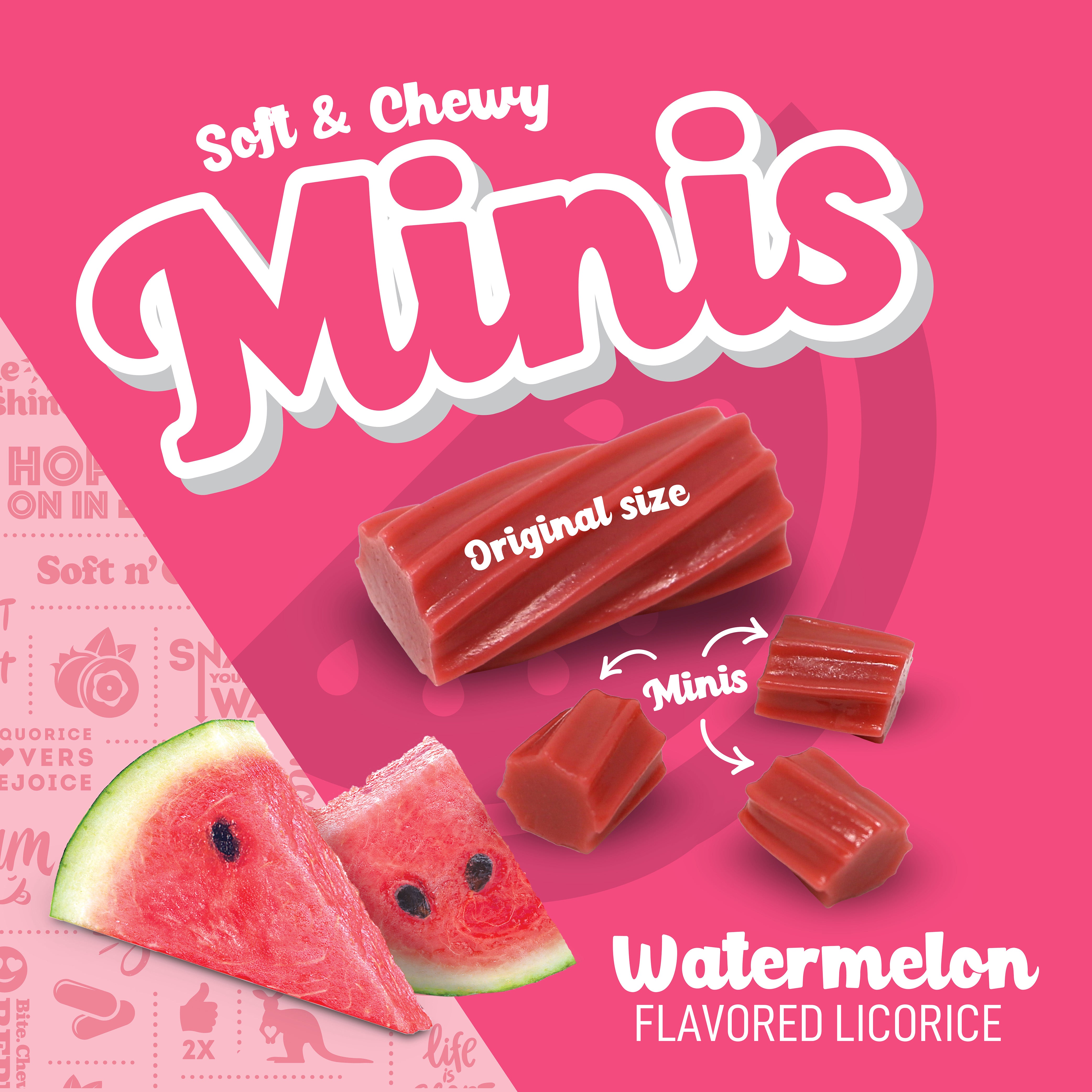 Soft & Chewy Minis - Watermelon Flavored Licorice
