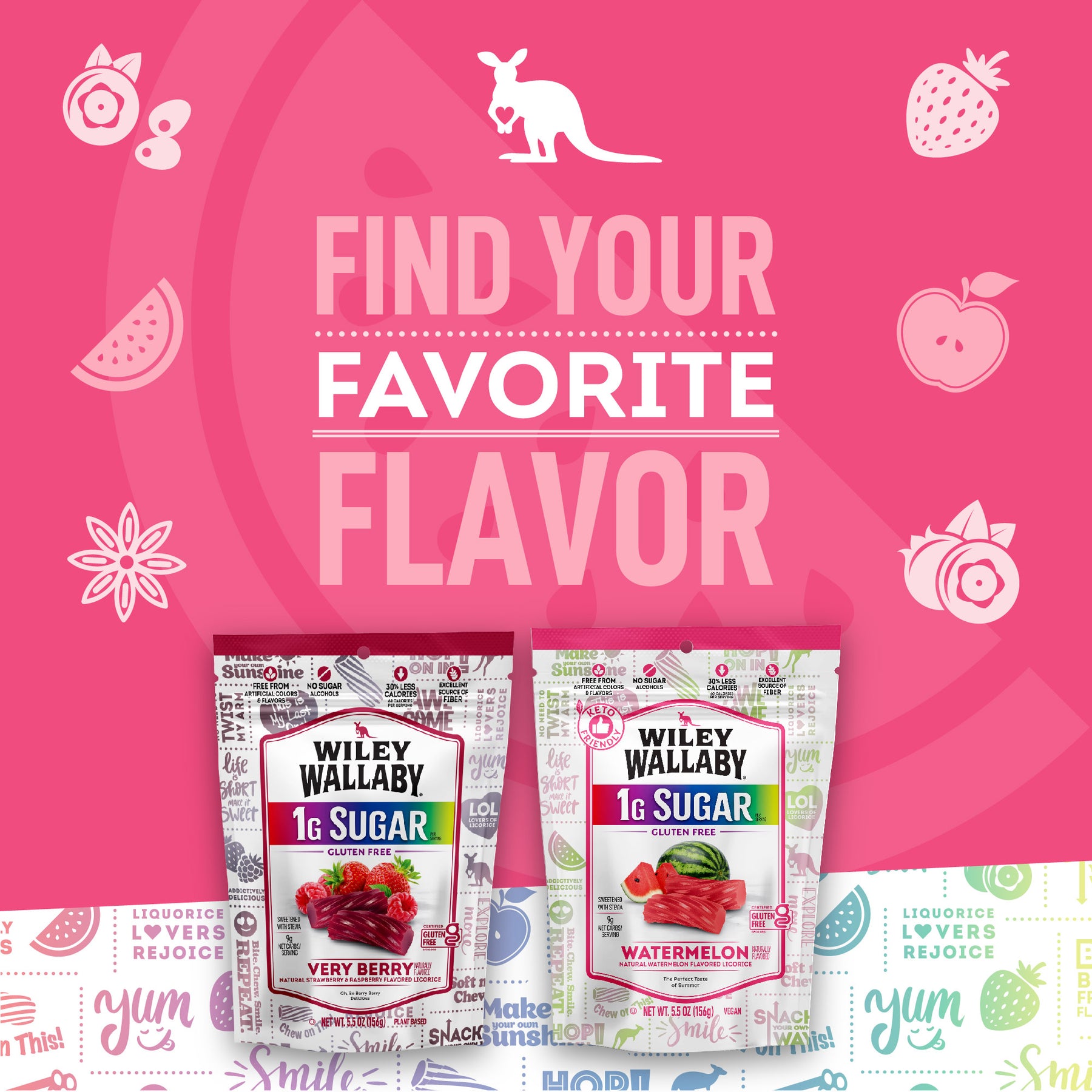 Low Sugar Gluten Free Watermelon Licorice Shop Wiley Wallaby