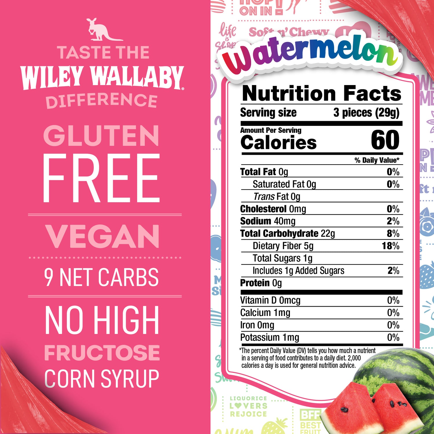 Low Sugar Gluten Free Watermelon Licorice Shop Wiley Wallaby