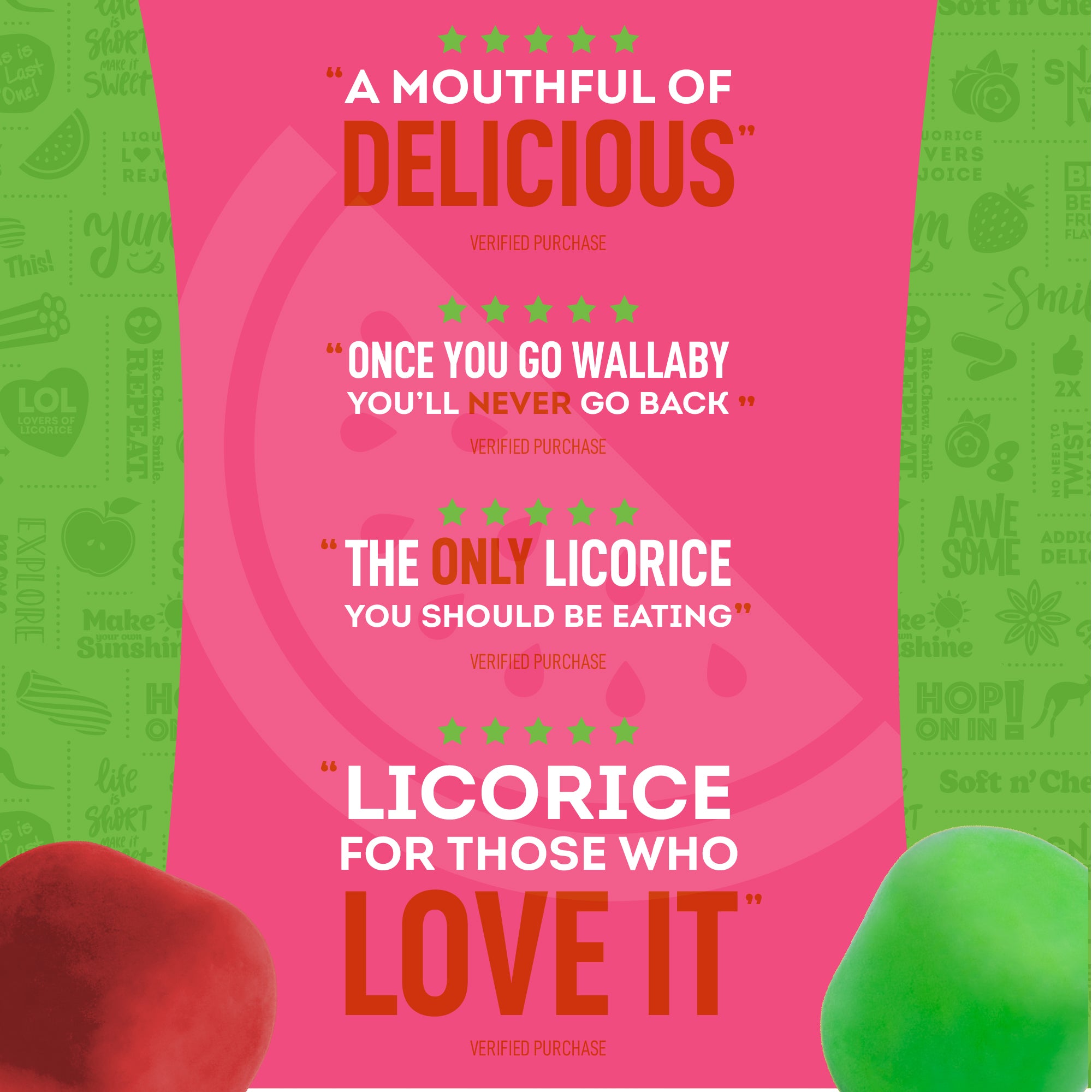 "A Mouthful of Delicious" (5 stars, verified purchase)