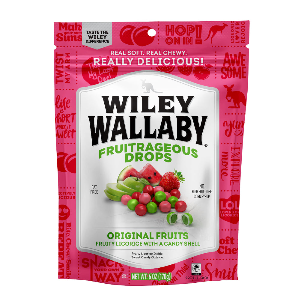Wiley Wallaby Fruitrageous Drops Original Fruits - bag front