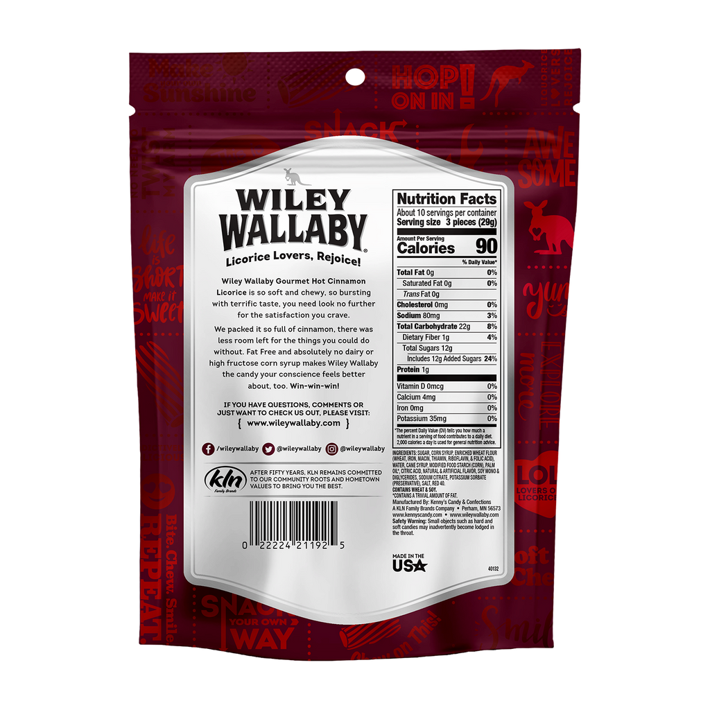 Wiley Wallaby Hot Cinnamon - bag back