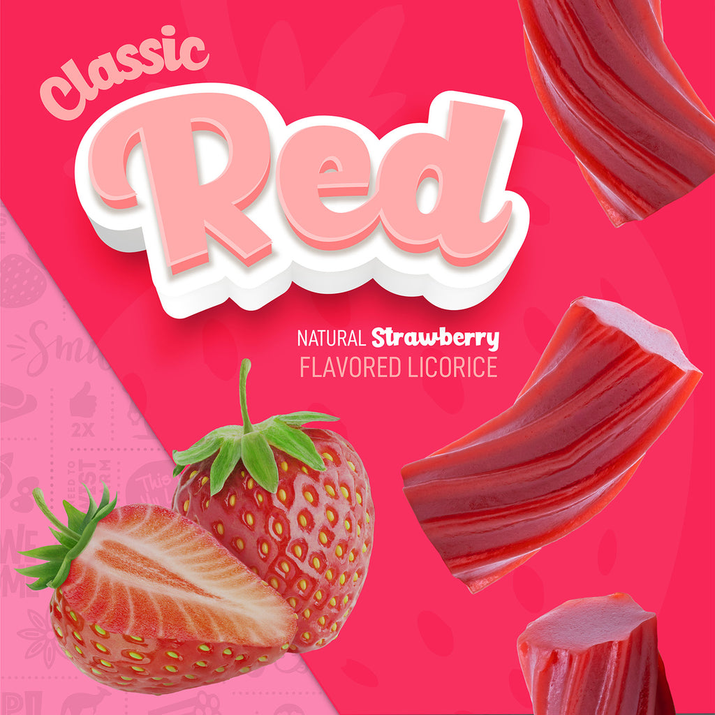 Classic Red Natural Strawberry Flavored Licorice