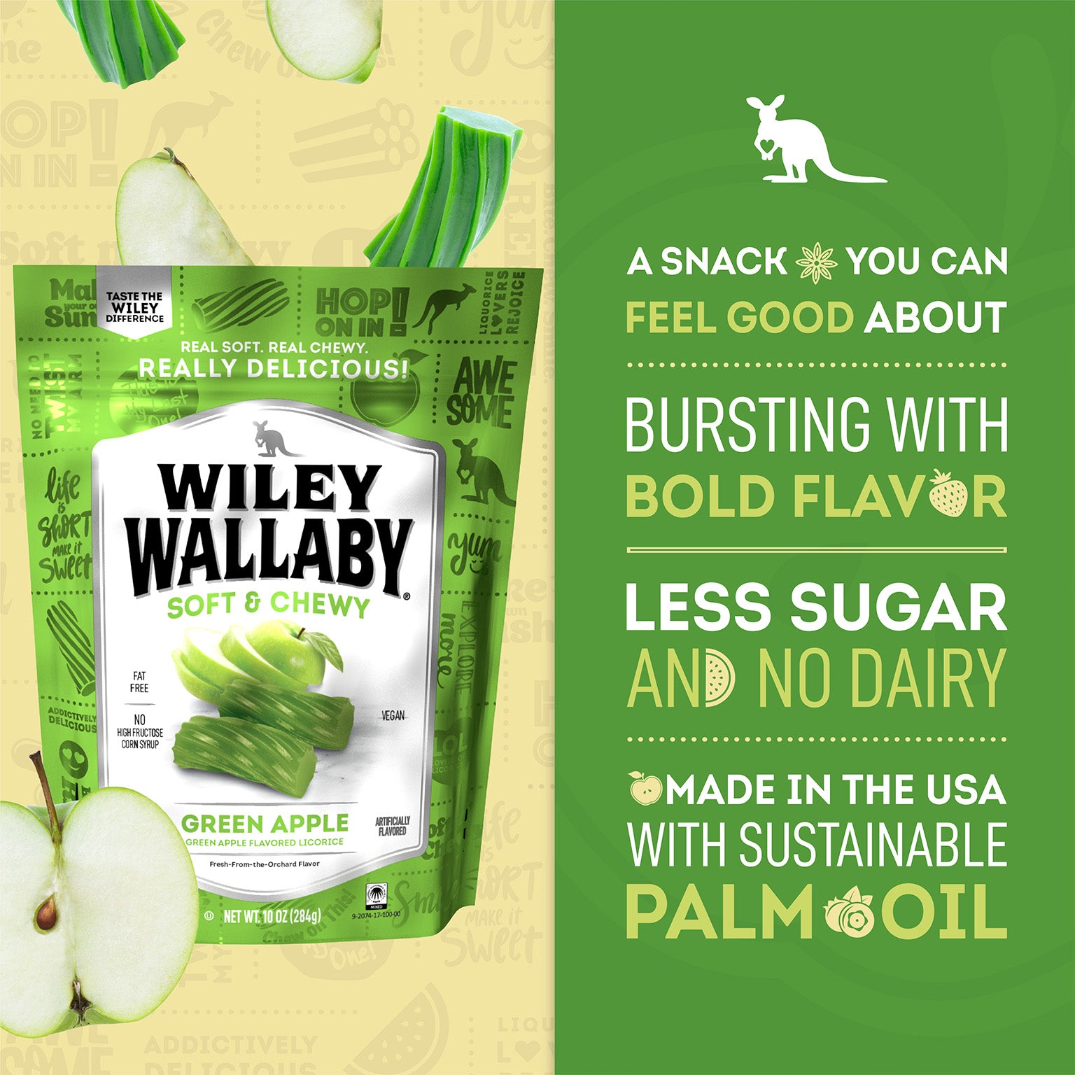 Wiley Wallaby Green Apple Licorice | Shop Wiley Wallaby