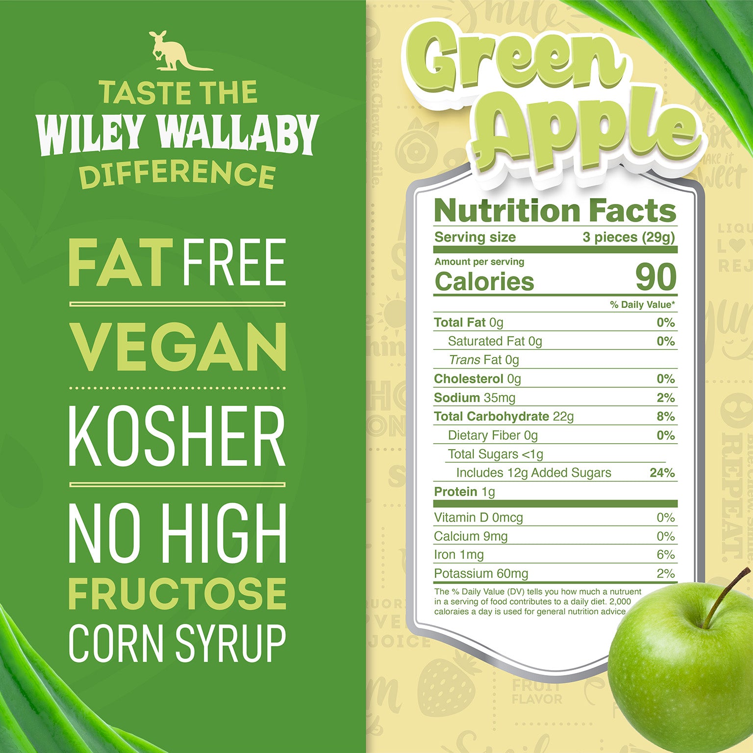 Wiley Wallaby Green Apple Licorice | Shop Wiley Wallaby