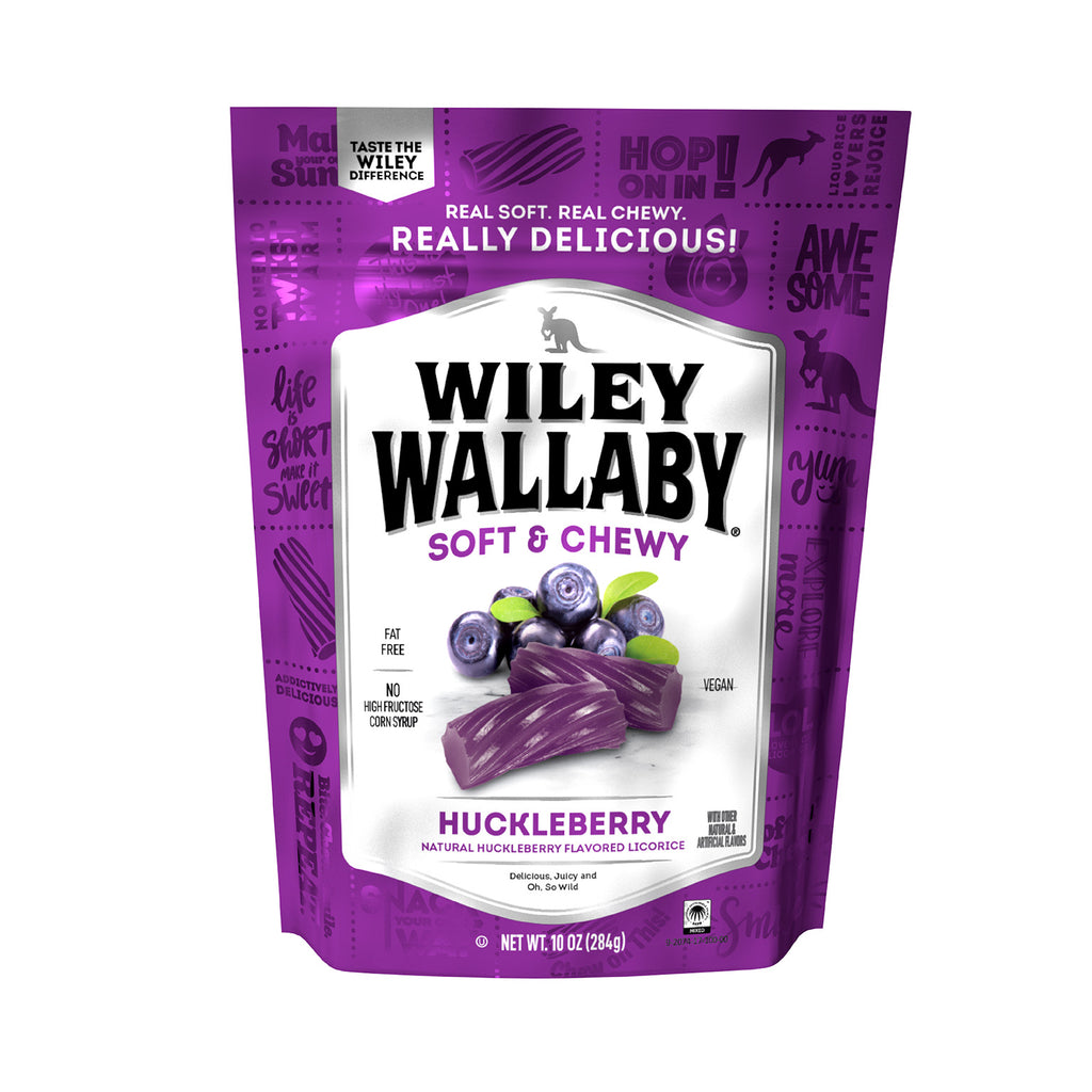 Wiley Wallaby Huckleberry Licorice - bag front