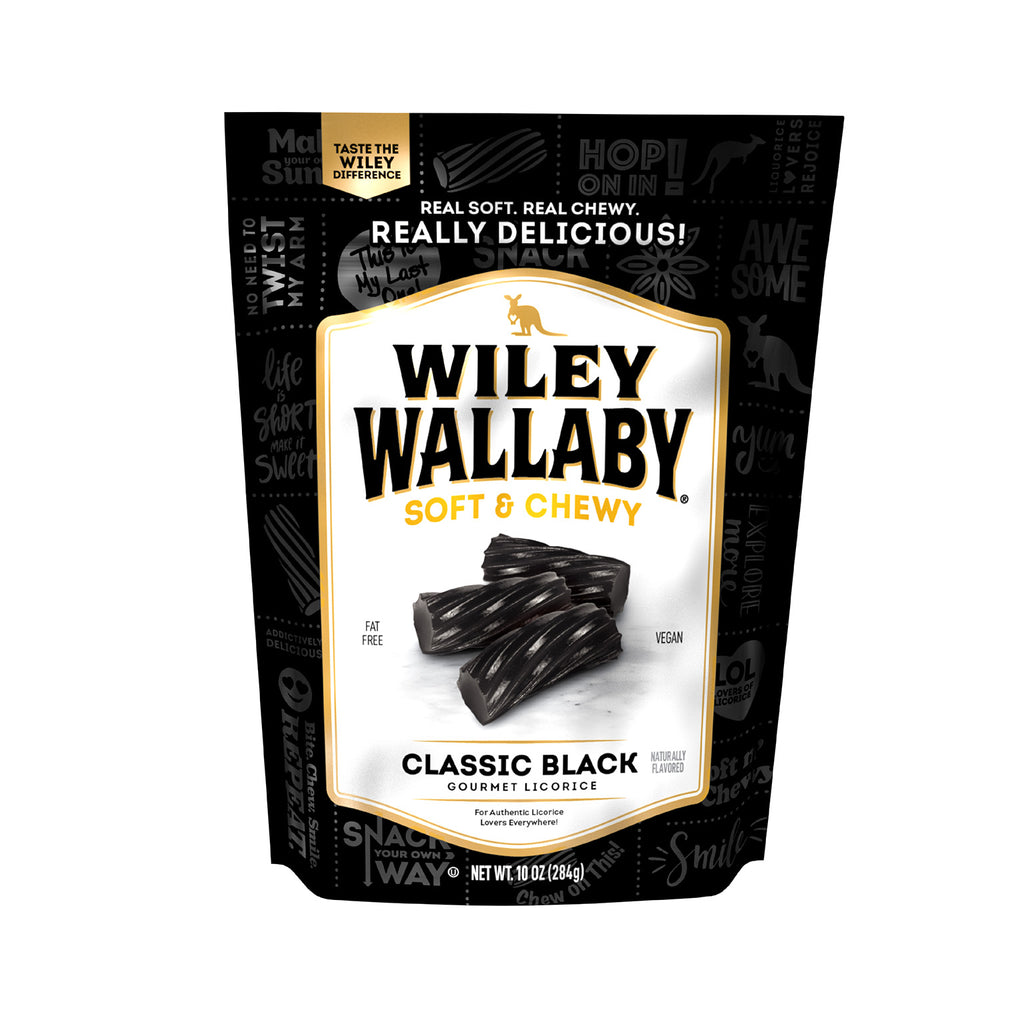 Wiley Wallaby Classic Black Licorice - bag front