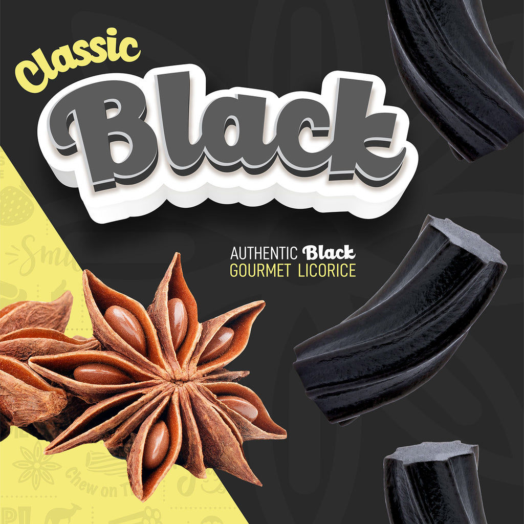 Classic Black Authentic Black Gourmet Licorice