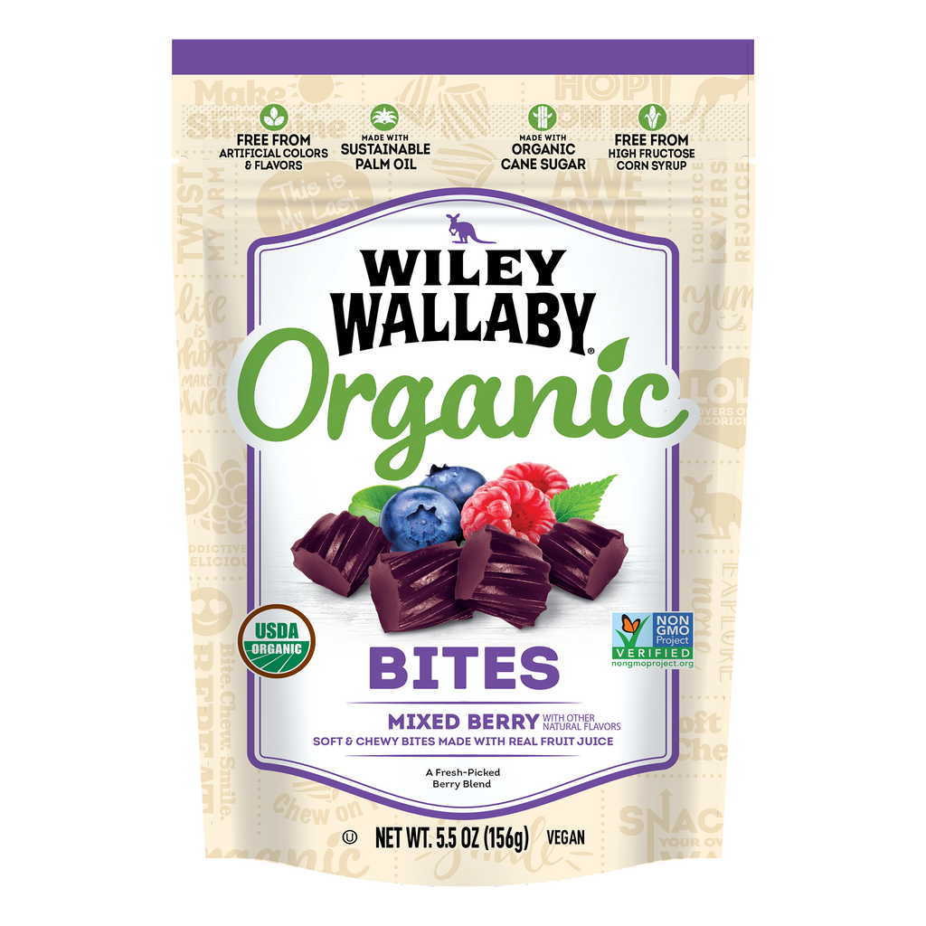 Wiley Wallaby Organic Mixed Berry Bites - bag front