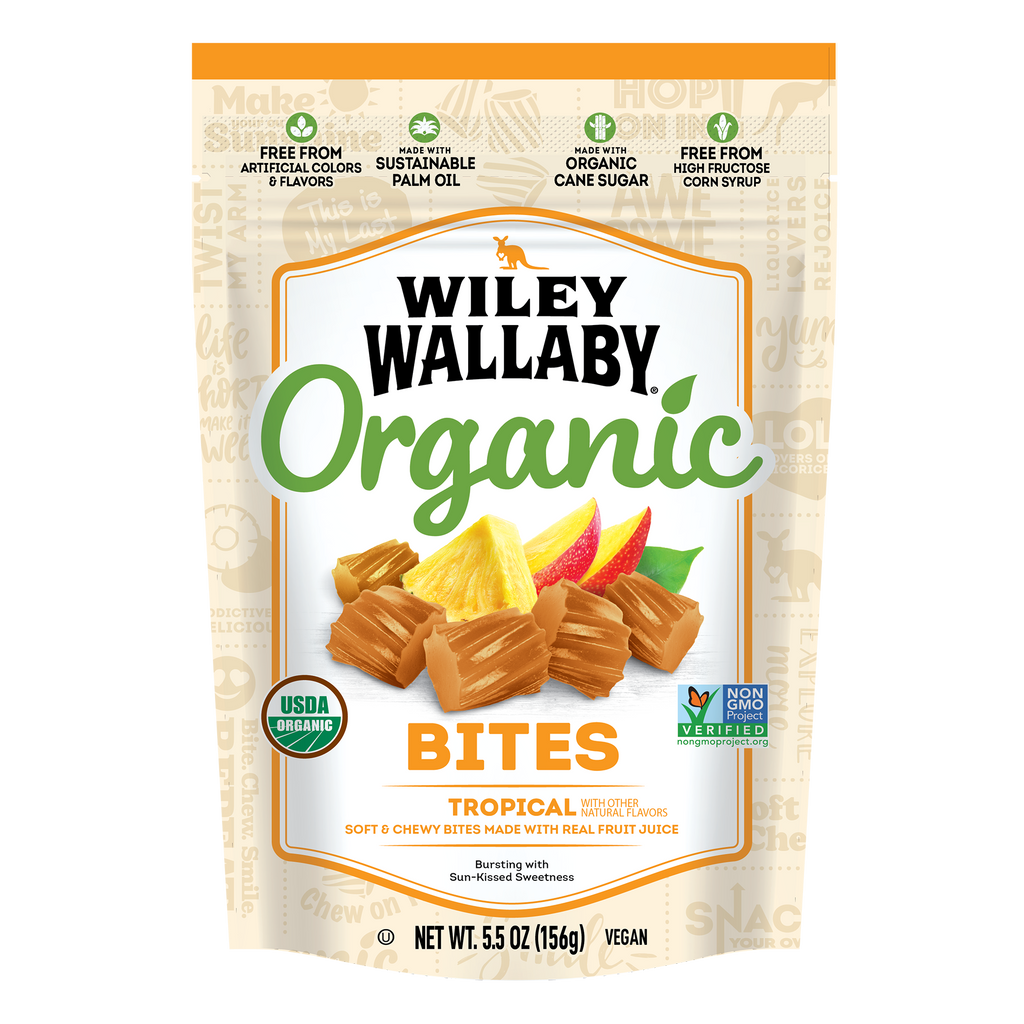 Wiley Wallaby Organic Tropical Bites - bag front